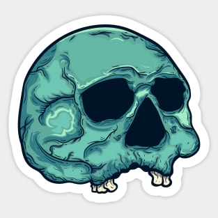 Vintage Skull Head Sticker